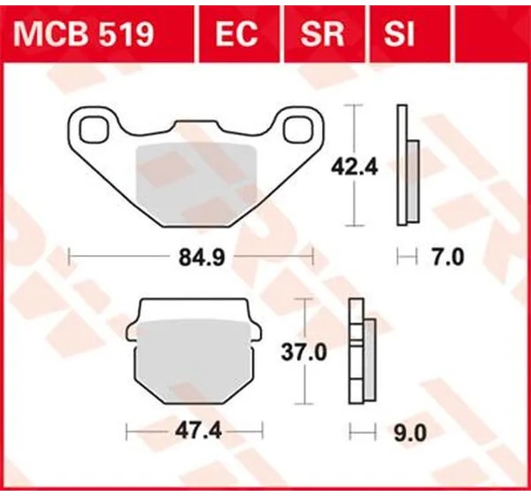 TRW Bremsbeläge & Bremsbacken für PIAGGIO NRG DD 50 LC 2005-2017