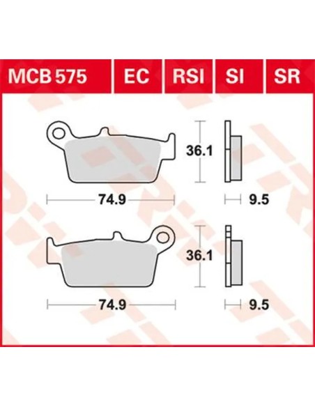 TRW Bremsbeläge & Bremsbacken für SUZUKI RM 250 1996-2012