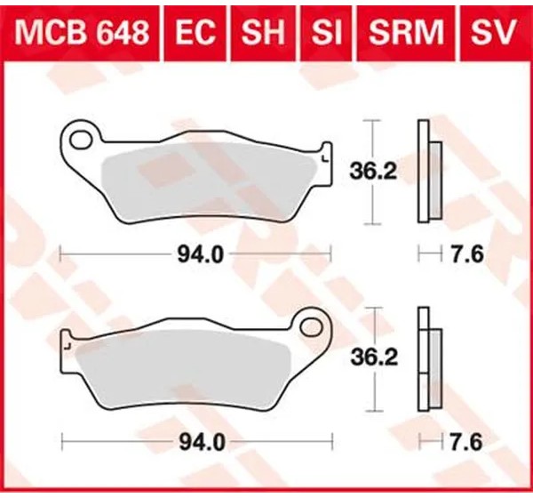 TRW Bremsbeläge & Bremsbacken für KTM EXC 125 1993-2016