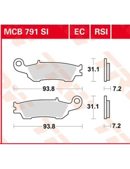 TRW Bremsbeläge & Bremsbacken für YAMAHA YZ 450 F 2008-2021