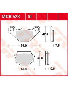 SI Series gesinterte Offroad-Bremsbeläge