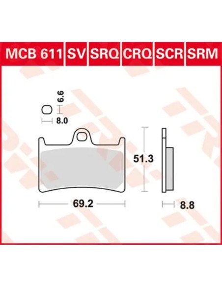 TRW Bremsbeläge & Bremsbacken für YAMAHA YZF-R6 600 1999-2020