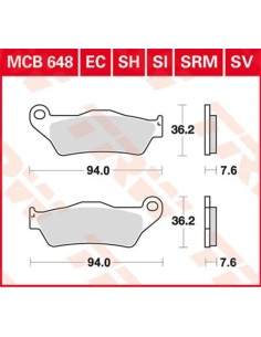 SH Series gesinterte Hinterrad-Bremsbeläge