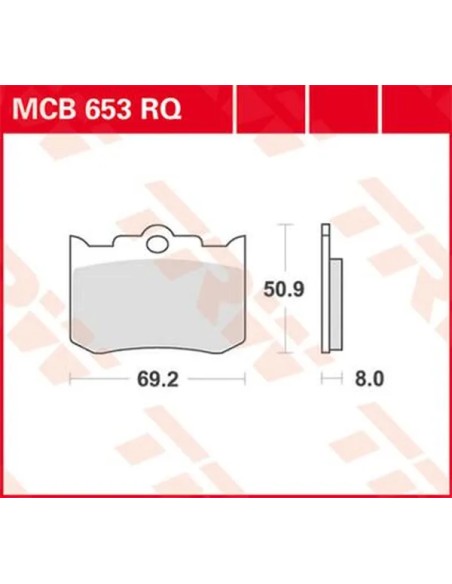 TRW Bremsbeläge & Bremsbacken - BRAKE PAD TRW MCB653RQ