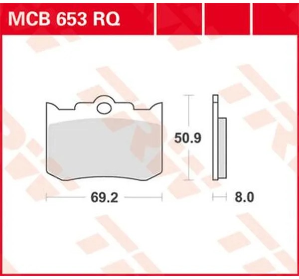 TRW Bremsbeläge & Bremsbacken - BRAKE PAD TRW MCB653RQ