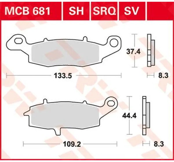 TRW Bremsbeläge & Bremsbacken für SUZUKI DL 650 ABS 2007-2024