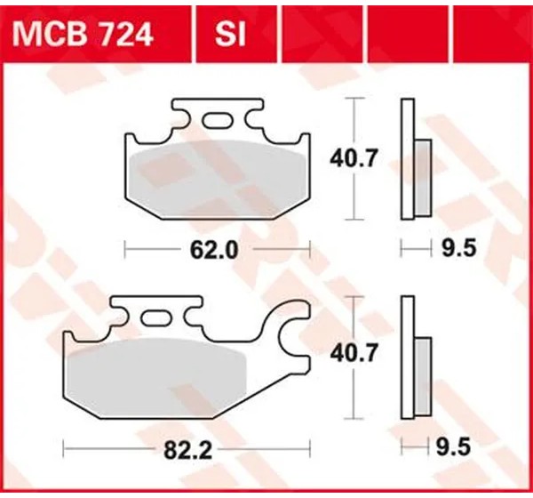 TRW Bremsbeläge & Bremsbacken für CAN AM (BRP) OUTLANDER 800 R EFI 4X4 2009-2015