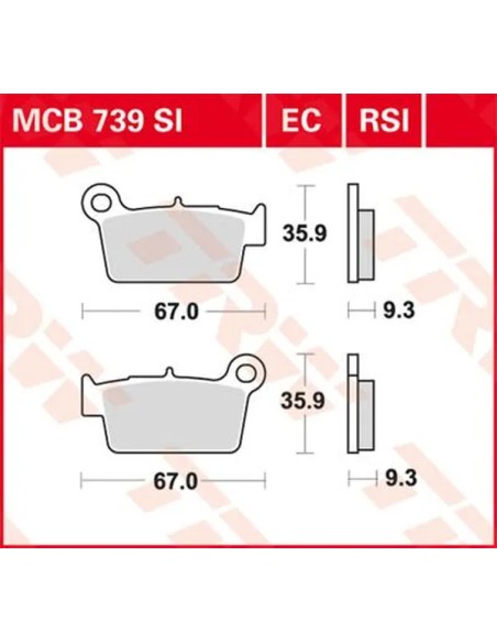 TRW Bremsbeläge & Bremsbacken für YAMAHA YZ 250 F 2001-2023