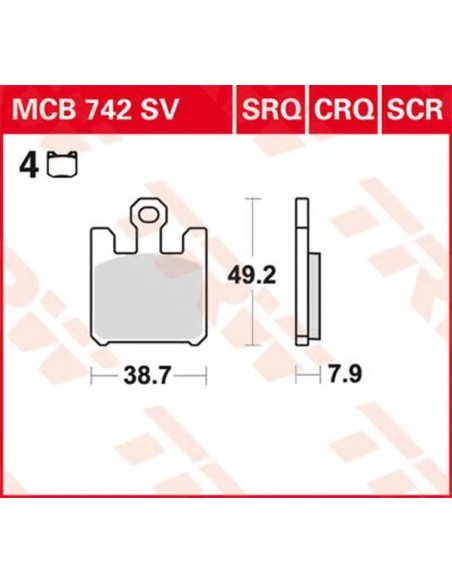 TRW Bremsbeläge & Bremsbacken für KAWASAKI VN 1600 2005-2008