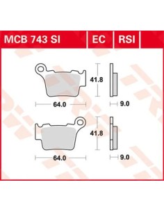 SI Series gesinterte Offroad-Bremsbeläge