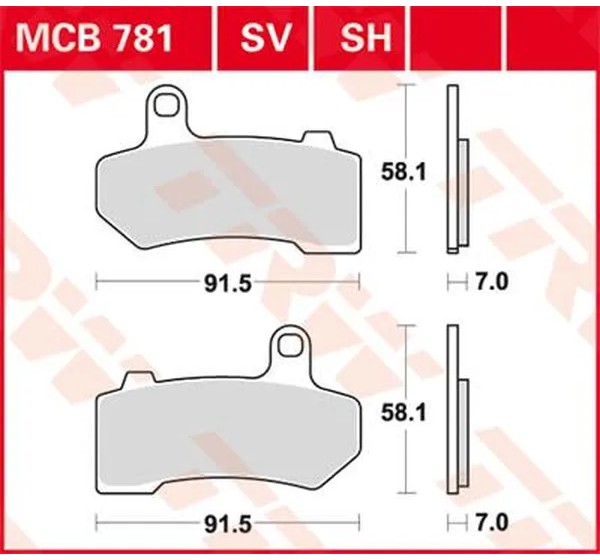 TRW Bremsbeläge & Bremsbacken für Harley Davidson VRSCDX 1250 ABS 2008-2017