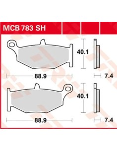 SH Series gesinterte Hinterrad-Bremsbeläge