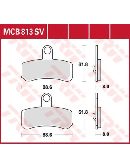 TRW Bremsbeläge & Bremsbacken für Harley Davidson FXDB 1584 2008-2013