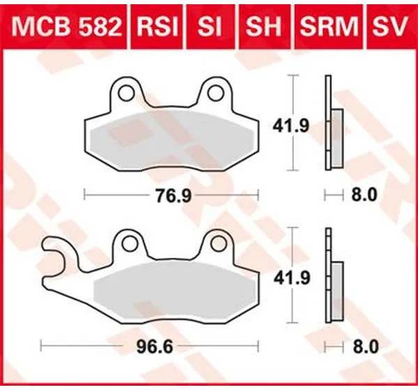 TRW Bremsbeläge & Bremsbacken für TRIUMPH BONNEVILLE 865 T100 2005-2015