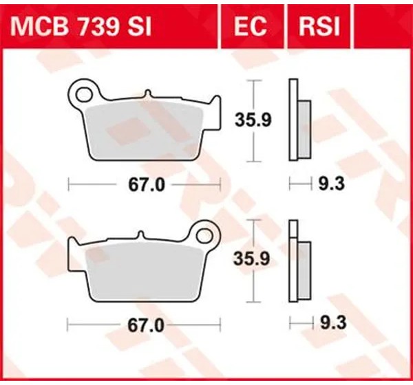 TRW Bremsbeläge & Bremsbacken für YAMAHA YZ 250 F 2001-2019