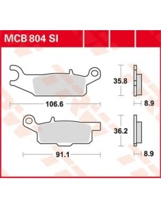 SI Series gesinterte Offroad-Bremsbeläge