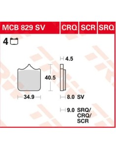 SV Series gesinterte Bremsbeläge