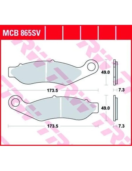 TRW Bremsbeläge & Bremsbacken - BRAKE PAD SINTER FRONT STREET
