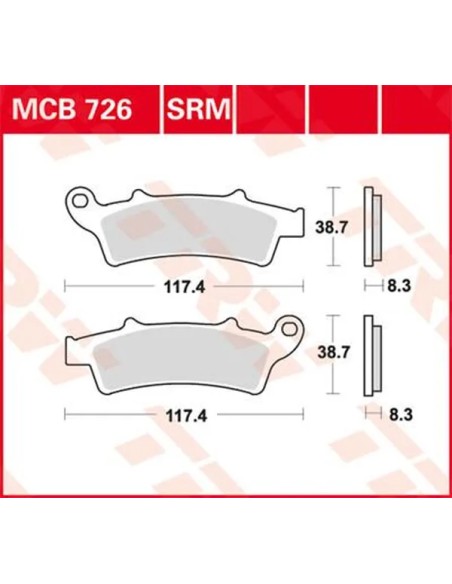 TRW Bremsbeläge & Bremsbacken - BRAKE PAD SINTER SCOOTER 125+