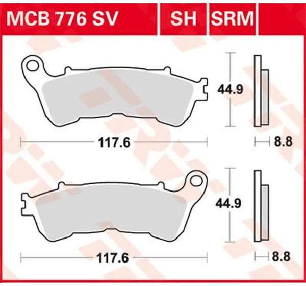 TRW Bremsbeläge & Bremsbacken - BRAKE PAD SINTER SCOOTER 125+