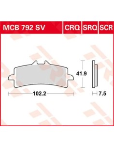 SCR Serie Race Sintermetall-Bremsbeläge