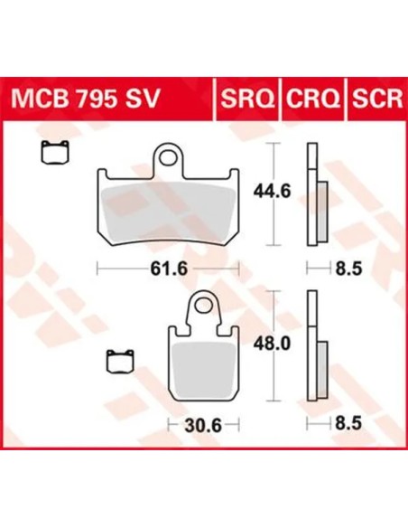TRW Bremsbeläge & Bremsbacken - BRAKE PAD SINTER RACE LONGLIFE