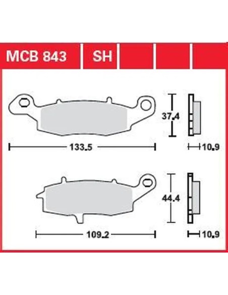 TRW Bremsbeläge & Bremsbacken - BRAKE PAD SINTER REAR STREET