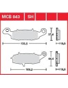 SH Series gesinterte Hinterrad-Bremsbeläge