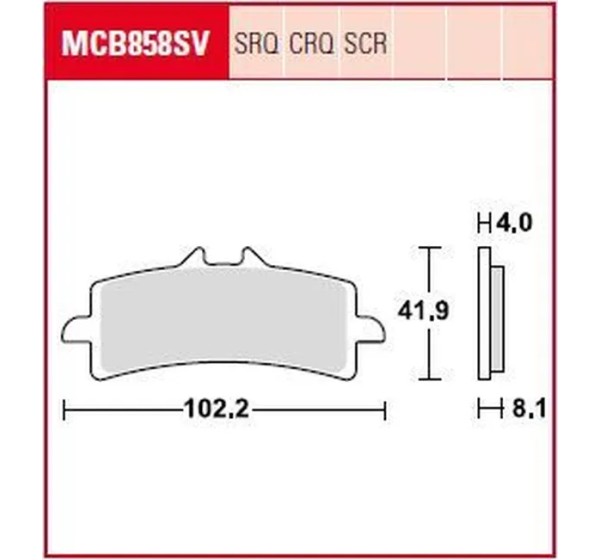 TRW Bremsbeläge & Bremsbacken für DUCATI DIAVEL 1200 ABS 2011-2017