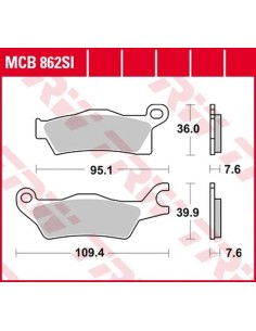 SI Series gesinterte Offroad-Bremsbeläge
