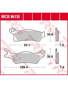 SI Series gesinterte Offroad-Bremsbeläge
