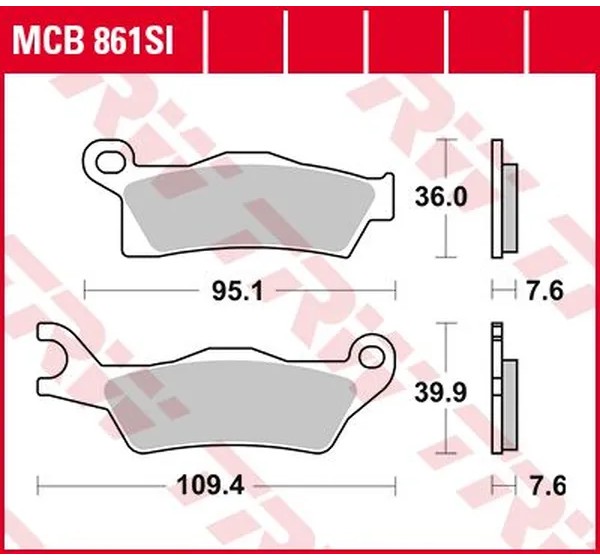 TRW Bremsbeläge & Bremsbacken für CAN AM (BRP) OUTLANDER 650 EFI 4X4 2013-2017