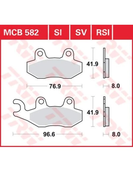 TRW Bremsbeläge & Bremsbacken für TRIUMPH BONNEVILLE 865 T100 2005-2015