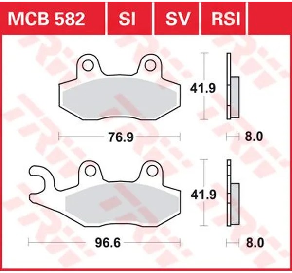 TRW Bremsbeläge & Bremsbacken für TRIUMPH BONNEVILLE 865 T100 2005-2015