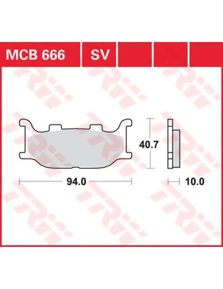 TRW Bremsbeläge & Bremsbacken für YAMAHA XJ 6 ABS 2009-2016