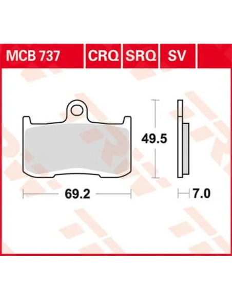 TRW Bremsbeläge & Bremsbacken für INDIAN CHIEF 111 ABS 2014-2022