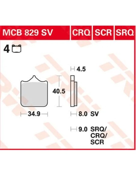 TRW Bremsbeläge & Bremsbacken für BMW S 1000 R ABS 2014-2024