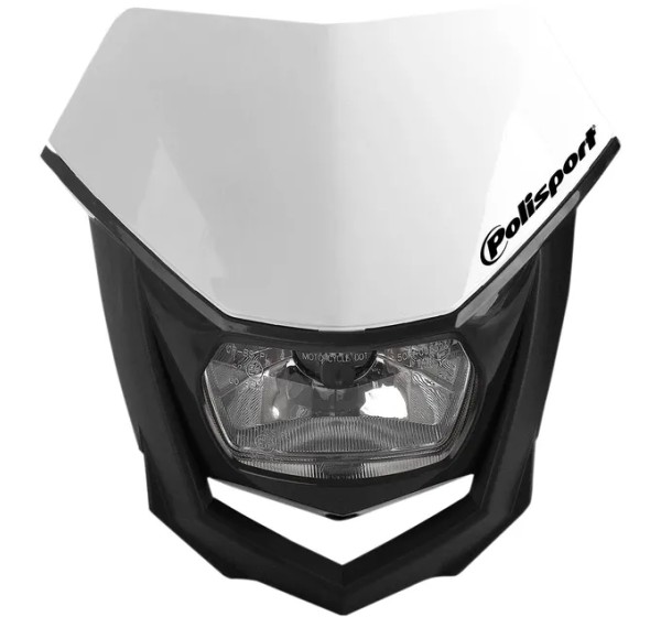 POLISPORT Scheinwerfer - HEADLIGHT HALO WH/BK