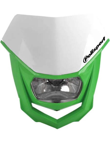 POLISPORT Scheinwerfer - HEADLIGHT HALO WH/GN