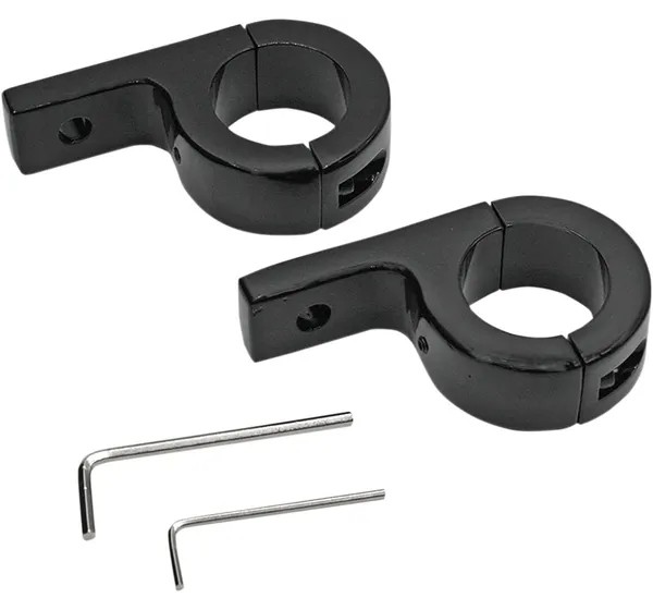 CUSTOM DYNAMICS Abdeckungen & Halterungen - 1.25 CLAMP - BLACK PAIR