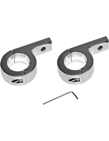 CUSTOM DYNAMICS Abdeckungen & Halterungen - 1.25 CLAMP - CHROME PAIR