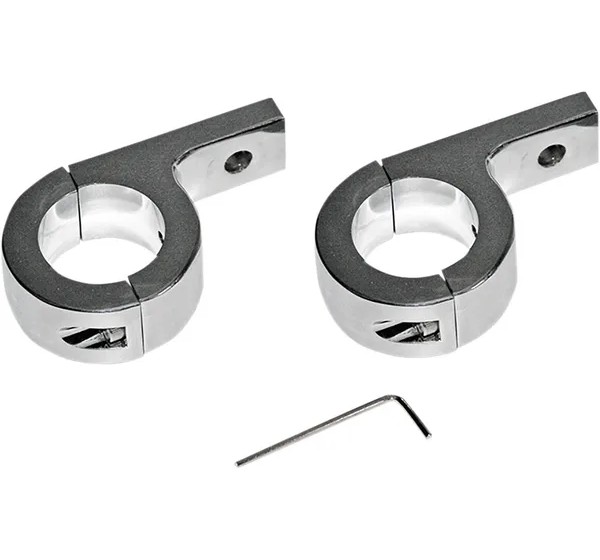 CUSTOM DYNAMICS Abdeckungen & Halterungen - 1.25 CLAMP - CHROME PAIR