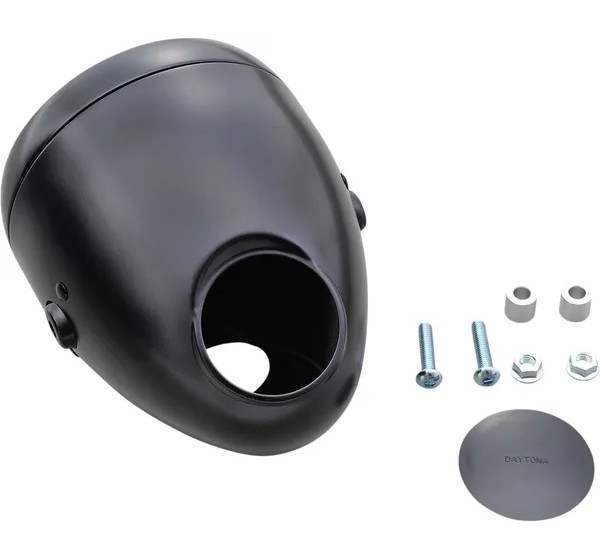 DAYTONA Scheinwerfer - HEADLIGHT VINTAGE BLACK+BLACK