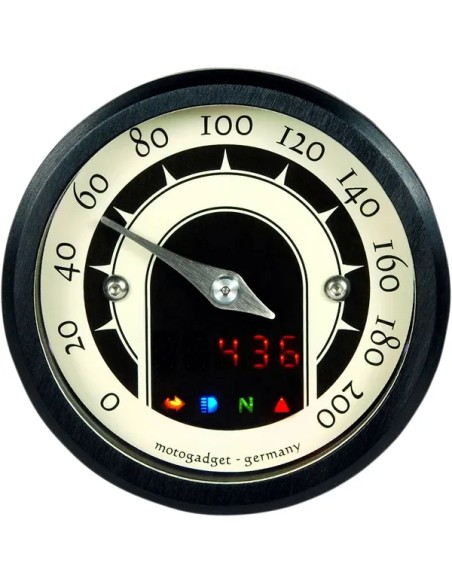 MOTOGADGET Tachometer & Drehzahlmesser - ANALOGUE-SPEEDO 49MM BL
