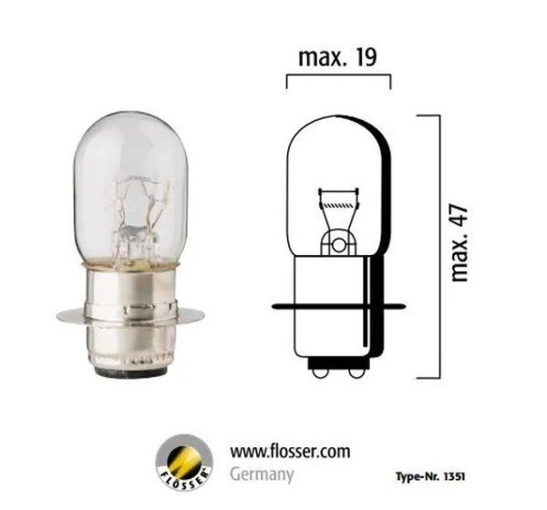 FLOSSER Glühbirnen - BULB 12V 35/35W P15d-25-1 10PK