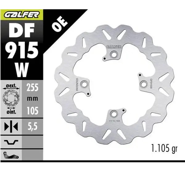 GALFER Bremsscheiben für TRIUMPH BONNEVILLE 900 T100 ABS ab 2017