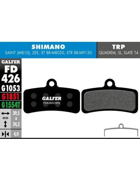 GALFER Bremsbeläge - BRAKE PAD PERFORMANCE