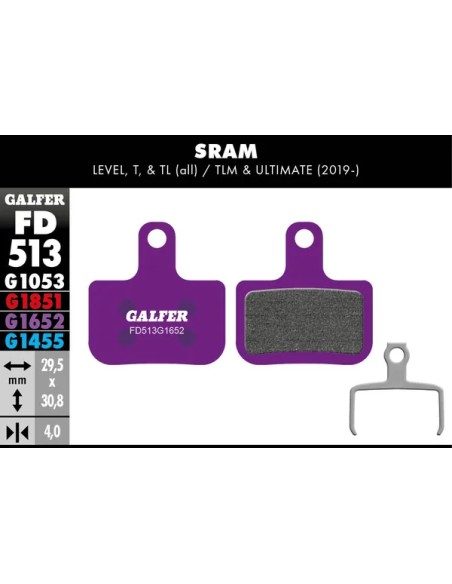 GALFER Bremsbeläge - BRAKE PAD E-BIKE