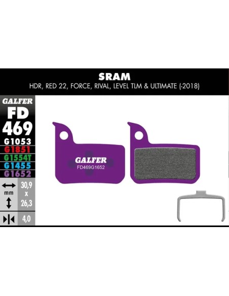 GALFER Bremsbeläge - BRAKE PAD E-BIKE
