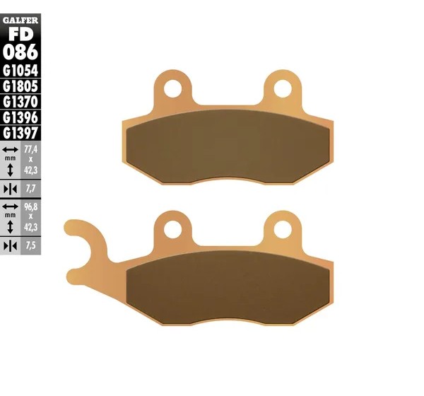 GALFER Bremsbeläge & Bremsbacken für KAWASAKI KAF 820 4X4 2016-2025